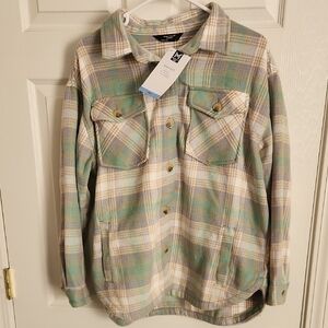 Green and Cream Utility Jacket Relaxed Fit